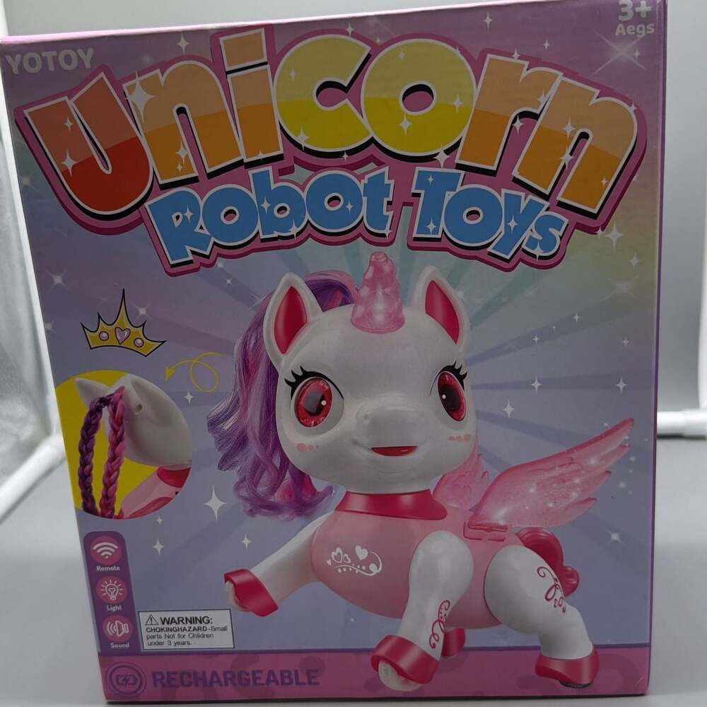 Robo Pets Unicorn Pink Remote Control Interactive Toy for‎ Kids 3+